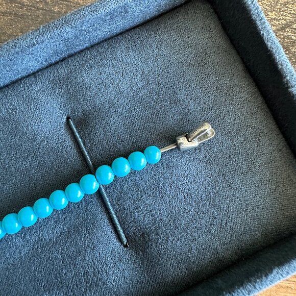 David Yurman Bijoux Spiritual Beads Bracelet w/ Turquoise - 4mm - 7.25" - Picture 7 of 12
